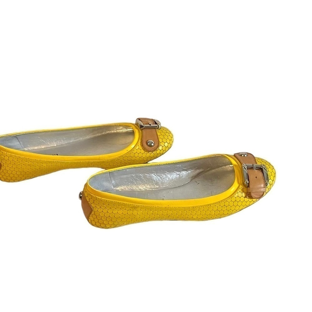 Gianni Bini Yellow Buckle Ballet Flats Size 6.5 - Picture 6 of 11